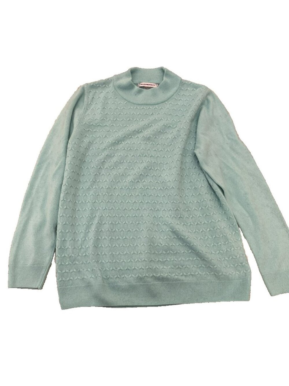 Alison Daley Womens Sweater Top Large Seafoam Green Granny Core Cozy Fall Winter